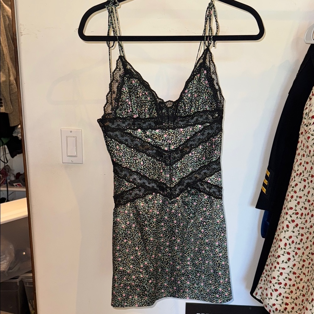 For Love and Lemons black lace mini dress!